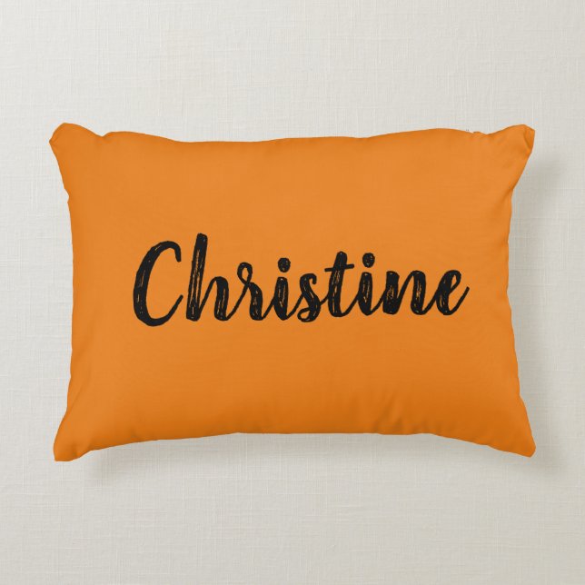 Solid Colour Name Template Decorative Cushion (Front)