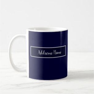 Solid colour Navy Blue Cell Phone Coffee Mug