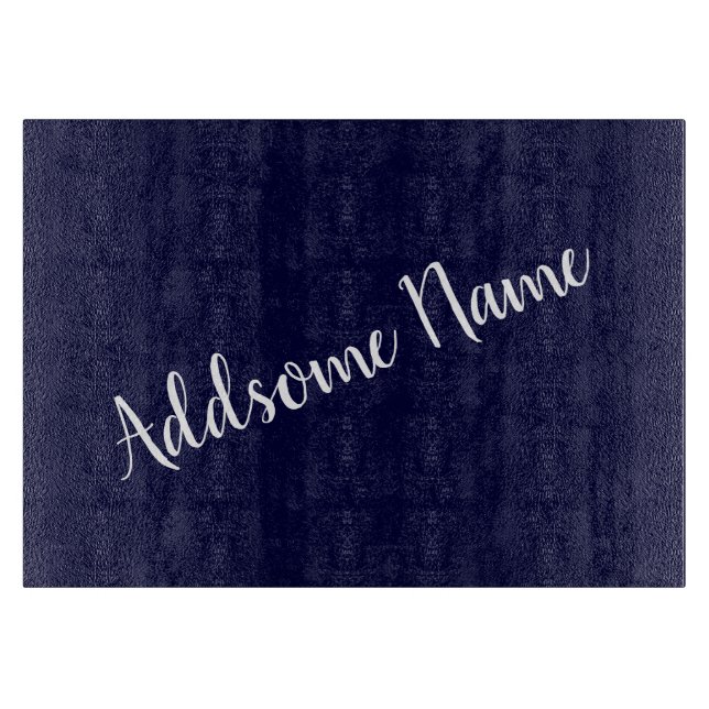Solid colour Navy Blue Kitchen Cutting Board (Front)