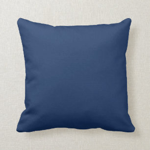Solid colour navy blueberry blue cushion