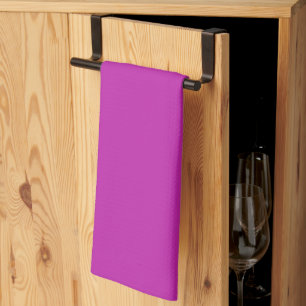 Solid colour neon purple tea towel