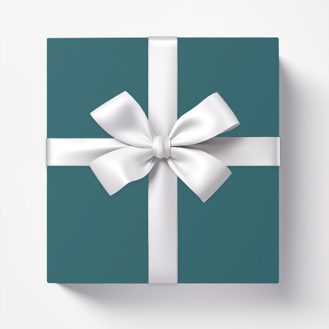Solid colour Oceanic Teal blue  Wrapping Paper (Creator Uploaded)