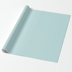 Solid colour pale aqua blue wrapping paper