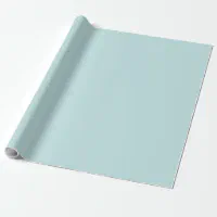 Minimalist pale aqua blue solid plain modern chic wrapping paper