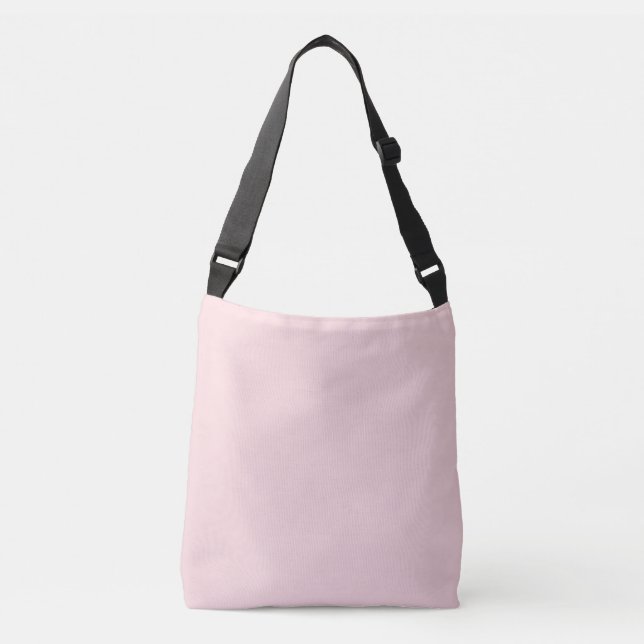Solid Colour Pale Pink Crossbody Bag (Front)