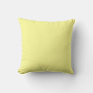 Solid colour pastel yellow Throw Pillow
