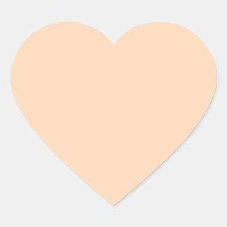 Solid Colour Peach Puff Heart Sticker