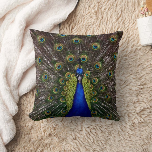 Solid colour Peacock Pillow Designs (Blanket)
