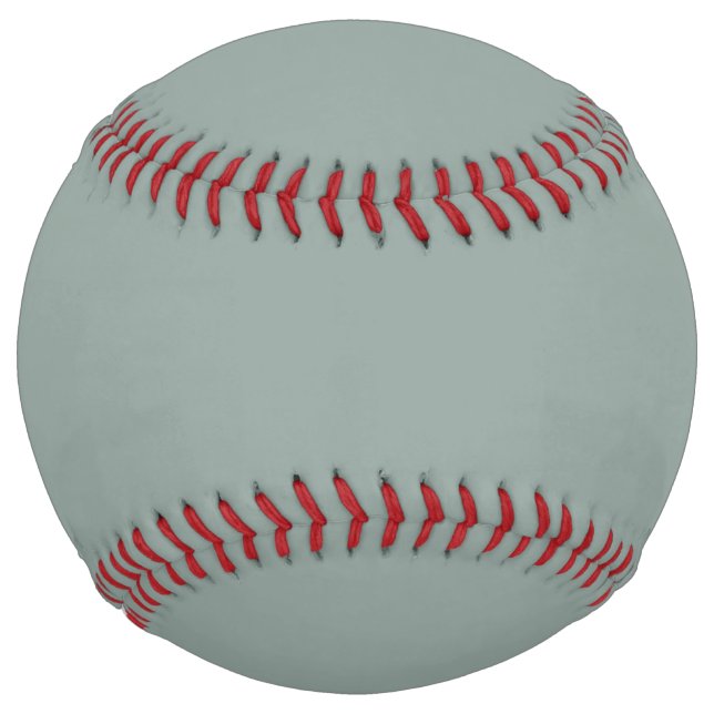 Solid colour plain agave green blue softball (Front)