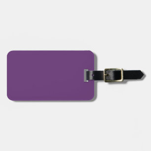Solid colour plain amaranth dark purple luggage tag