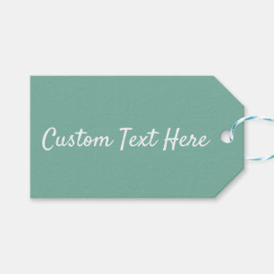 Solid colour plain Amazonite pastel green Gift Tags