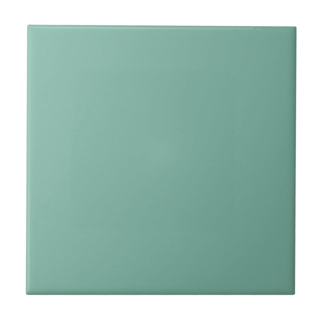 Solid colour plain Amazonite pastel green Tile (Front)