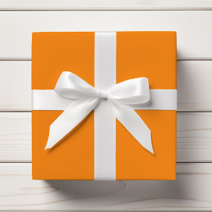 Solid colour plain Amber Yellow Wrapping Paper