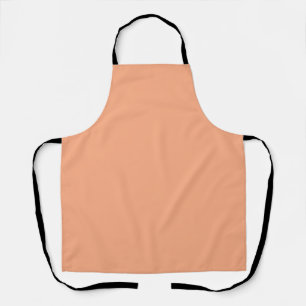 Solid colour plain apricot pastel orange apron
