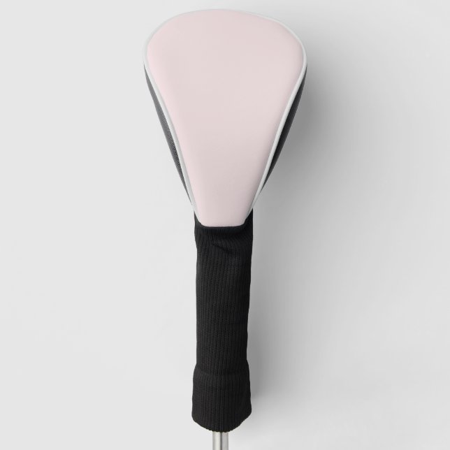 Solid colour plain blushing pink golf head cover (Front)