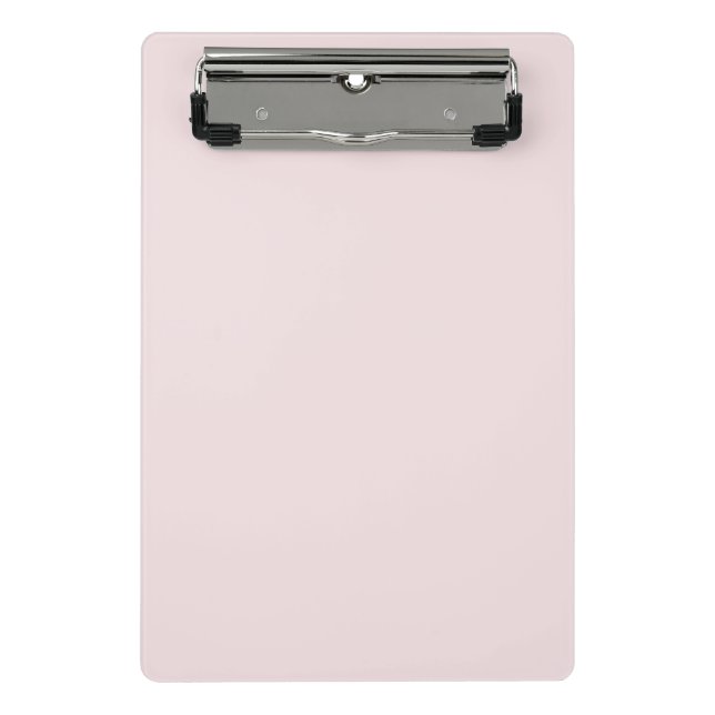 Solid colour plain blushing pink mini clipboard (Front)
