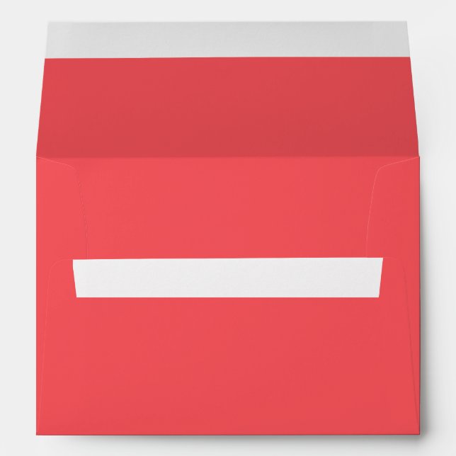 Solid colour plain bright coral envelope (Back (Bottom))