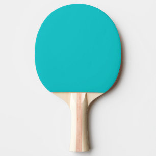 Solid colour plain bright turquoise ping pong paddle