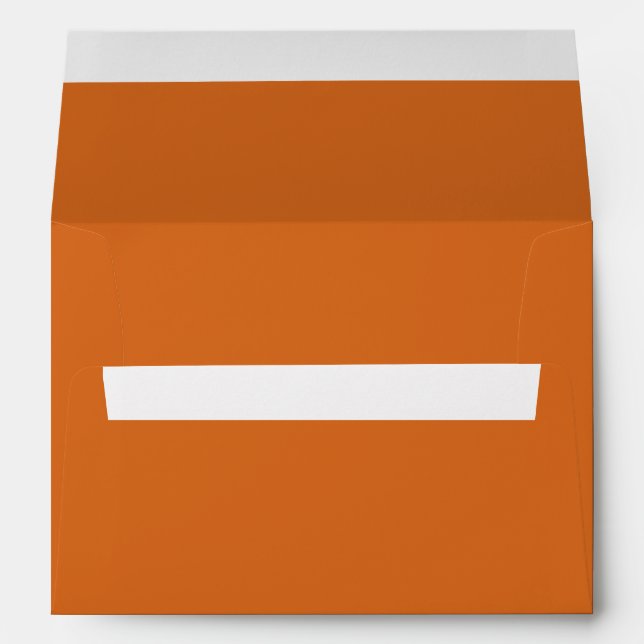 Solid colour plain burnt orange cinnamon envelope (Back (Bottom))