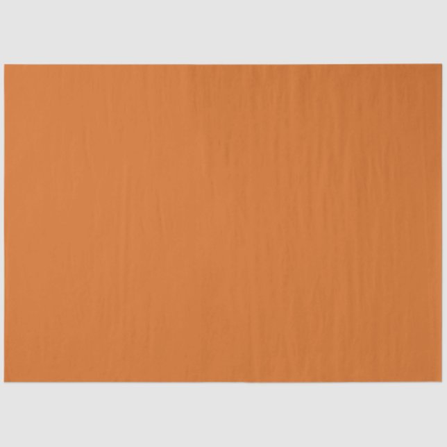 Solid colour plain burnt orange cinnamon tissue paper (Front)
