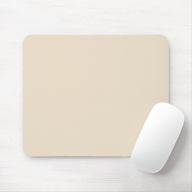 Solid colour plain Champagne beige Mouse Mat (With Mouse)