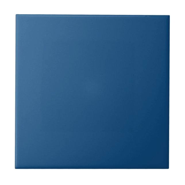 Solid colour plain Classic Blue Tile (Front)