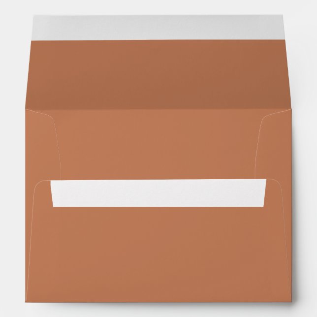 Solid colour plain Copper brown Envelope (Back (Bottom))