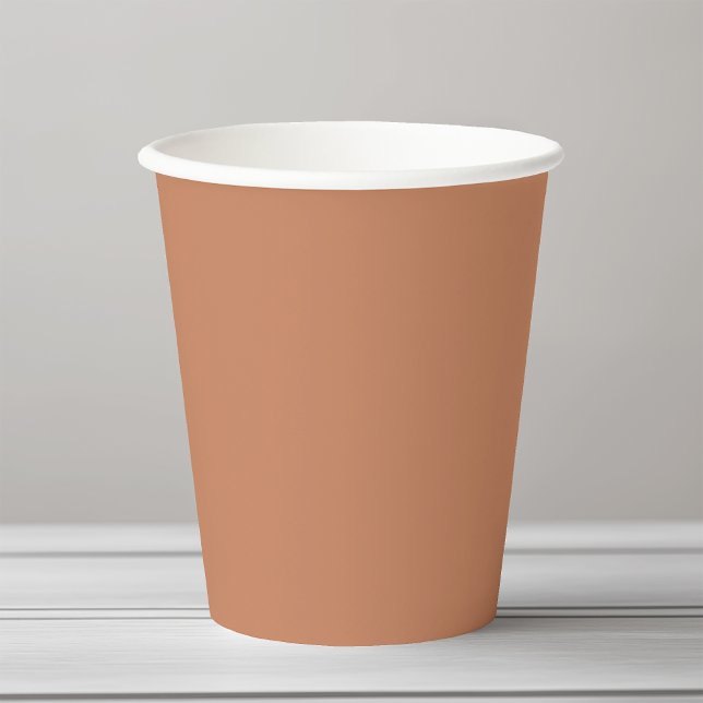 Solid colour plain Copper brown Paper Cups (Creator Uploaded)