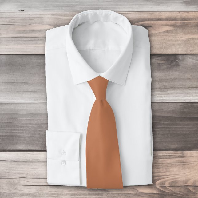 Solid colour plain Copper brown Tie (Creator Uploaded)