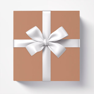 Solid colour plain Copper brown Wrapping Paper