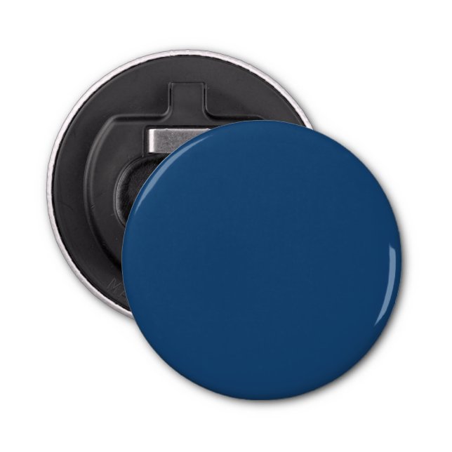 Solid colour plain dark blue Winter night Skies Bottle Opener (Front)
