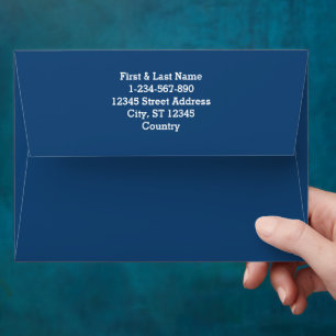 Solid colour plain dark blue Winter night Skies Envelope