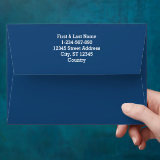 Solid colour plain dark blue Winter night Skies Envelope