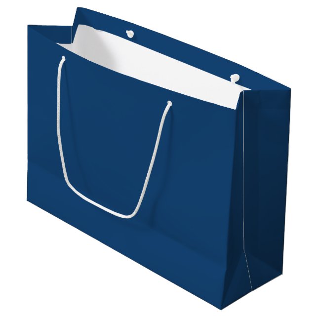 Solid colour plain dark blue Winter night Skies Large Gift Bag (Front Angled)