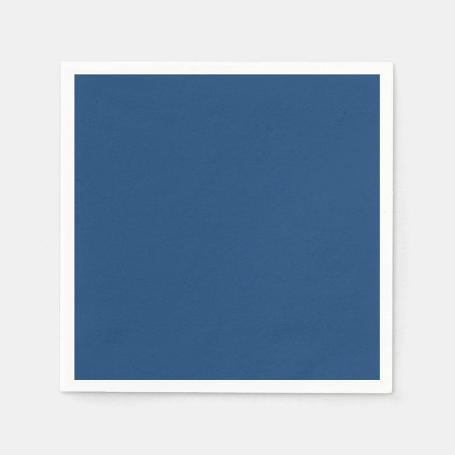 Solid colour plain dark blue Winter night Skies Napkin (Front)