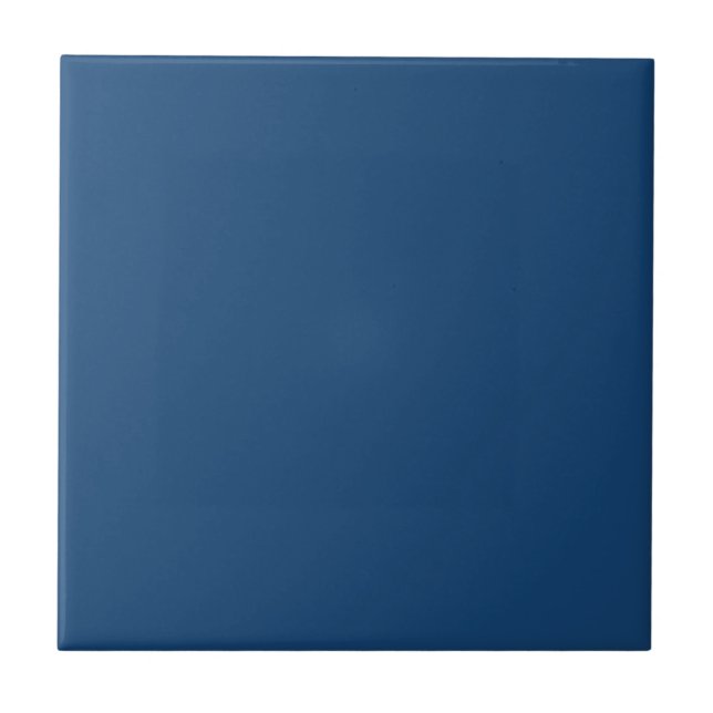 Solid colour plain dark blue Winter night Skies Tile (Front)