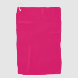 Solid colour plain dark bright pink golf towel