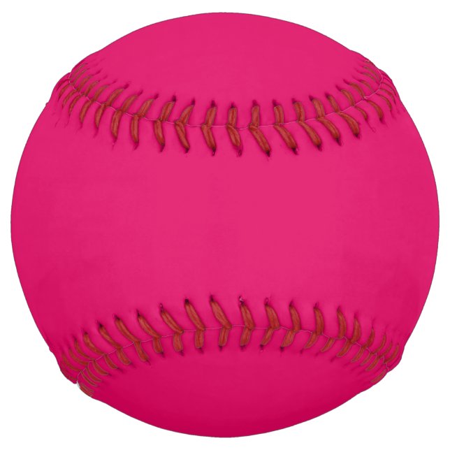 Solid colour plain dark bright pink softball (Front)