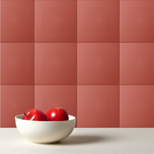 Solid colour plain dark burnt orange Chilli Tile