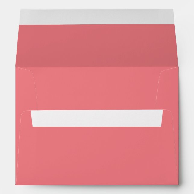  Solid colour plain Dark Coral pink Envelope (Back (Bottom))