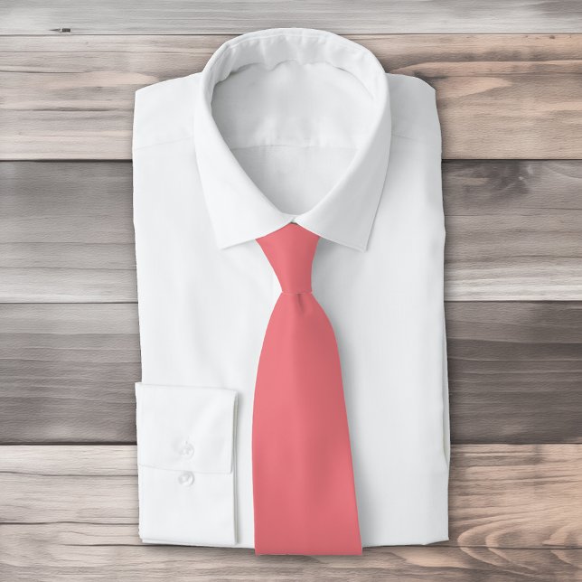  Solid colour plain Dark Coral pink Tie (Creator Uploaded)