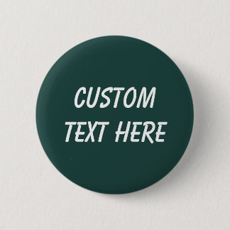 Solid colour plain dark emerald green 6 cm round badge