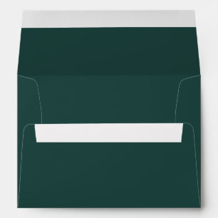 Solid colour plain dark emerald green envelope