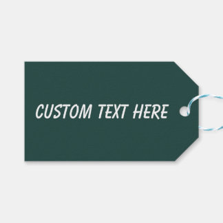 Solid colour plain dark emerald green gift tags