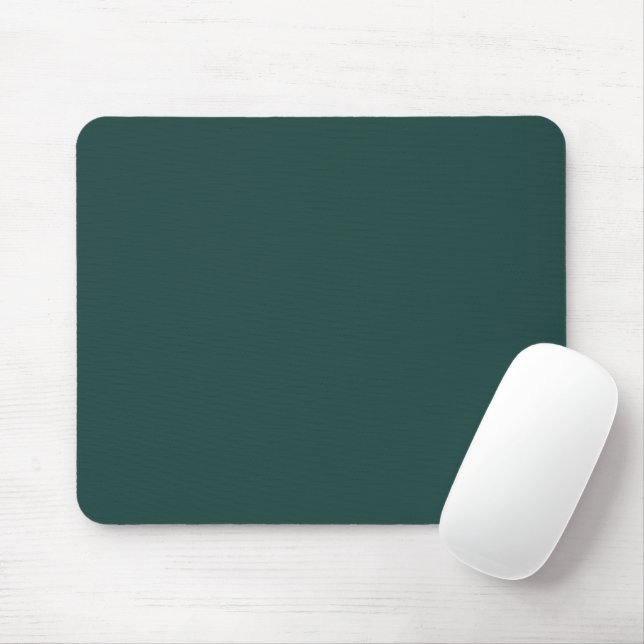 Solid colour plain dark emerald green mouse mat (With Mouse)