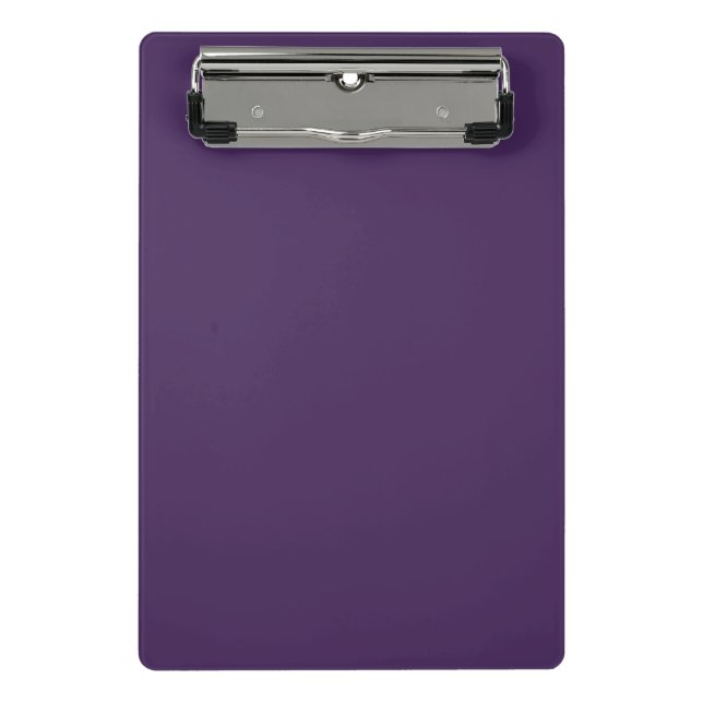 Solid colour plain dark purple acai berry mini clipboard (Front)