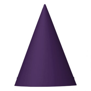Solid colour plain dark purple acai berry party hat