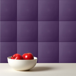 Solid colour plain dark purple acai berry tile