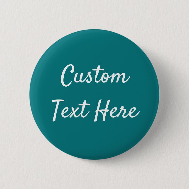  Solid colour plain Deep Aqua teal 6 Cm Round Badge (Front)