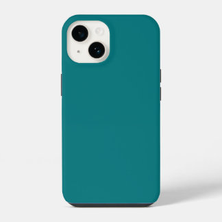 Solid colour plain Deep Aqua teal iPhone 14 Case